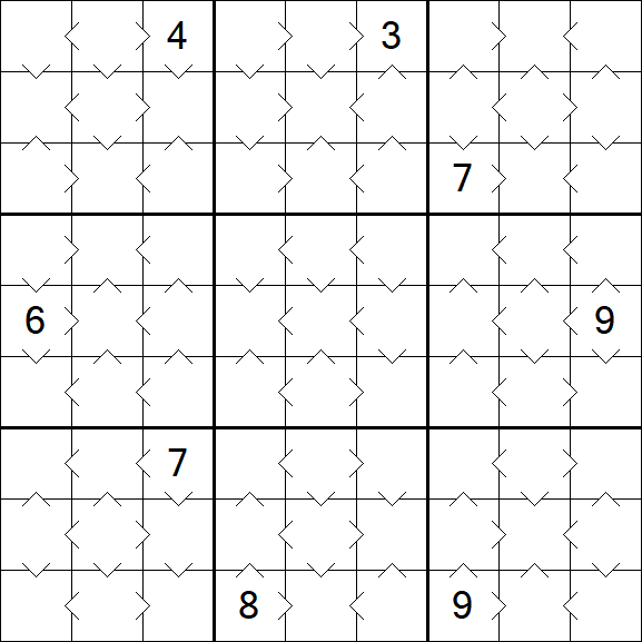 Greater Than Sudoku - Einfach