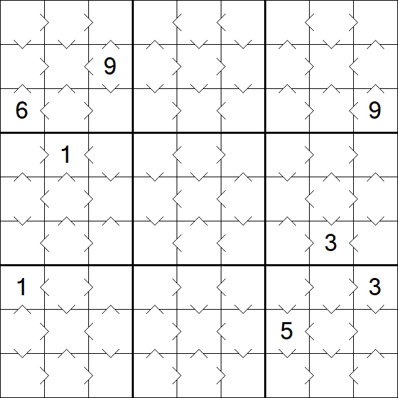 Greater Than Sudoku - Einfach