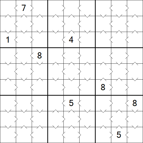 Greater Than Sudoku - Einfach