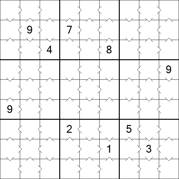Greater Than Sudoku - Einfach