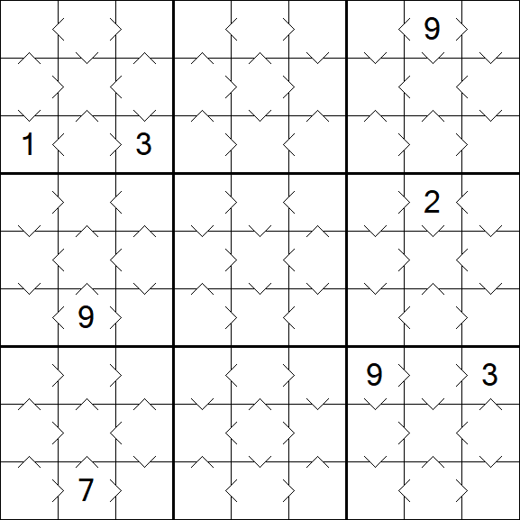 Greater Than Sudoku - Einfach
