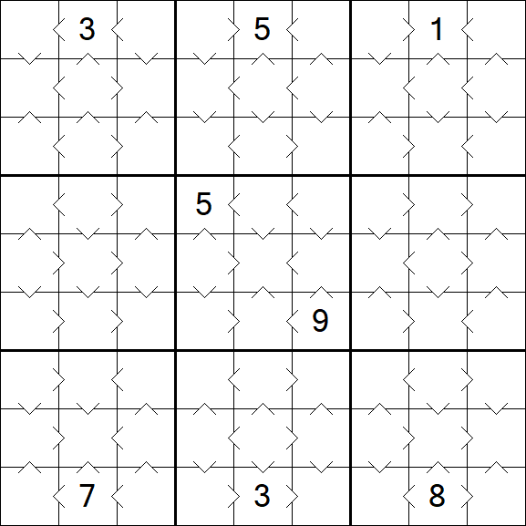 Greater Than Sudoku - Einfach