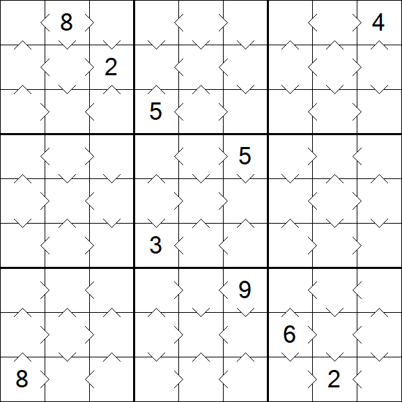 Greater Than Sudoku - Einfach
