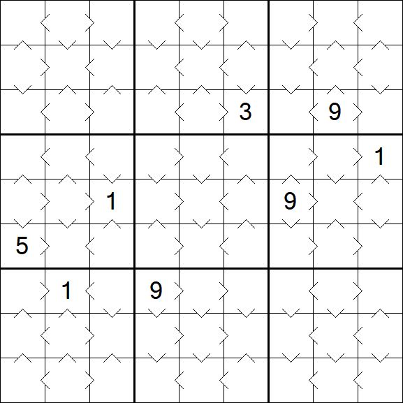 Greater Than Sudoku - Easy