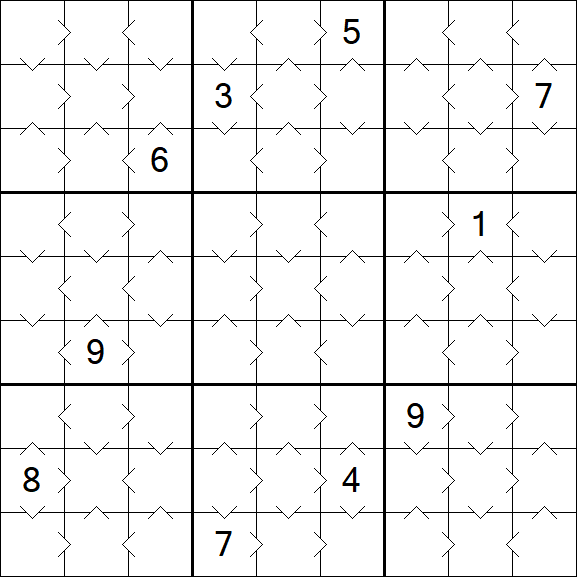 Greater Than Sudoku - Simple