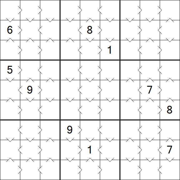 Greater Than Sudoku - Simple