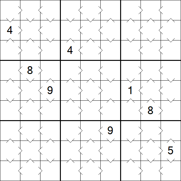 Greater Than Sudoku - Simple