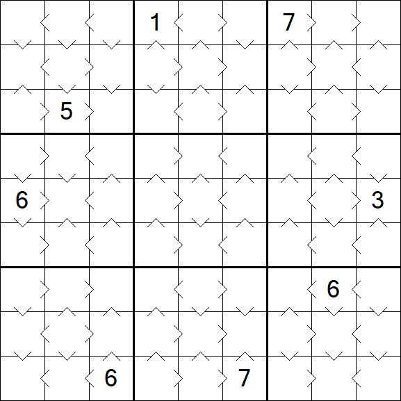 Greater Than Sudoku - Einfach