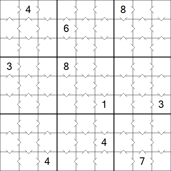 Greater Than Sudoku - Simple