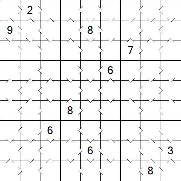 Greater Than Sudoku - Simple