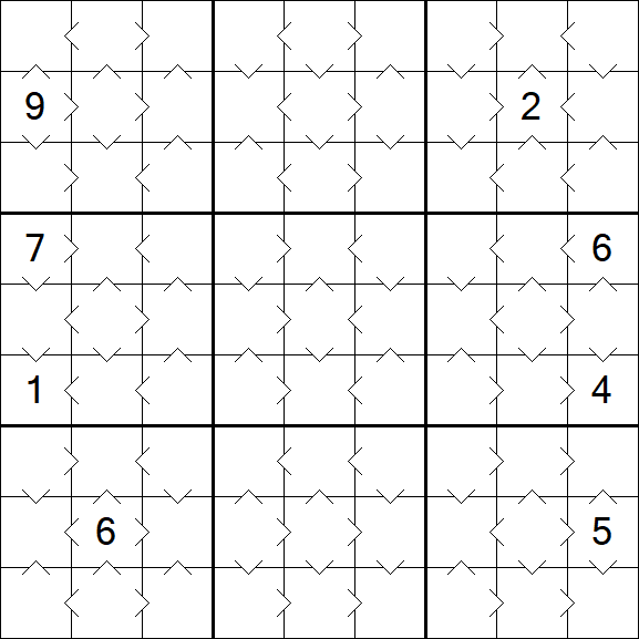 Greater Than Sudoku - Simple