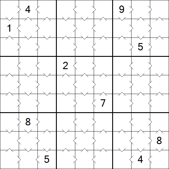 Greater Than Sudoku - Simple