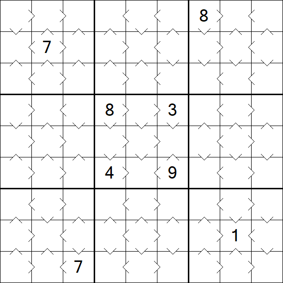 Greater Than Sudoku - Einfach
