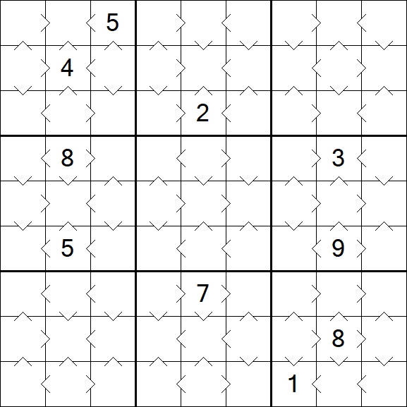 Greater Than Sudoku - Simple