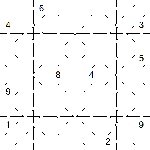 Greater Than Sudoku - Simple