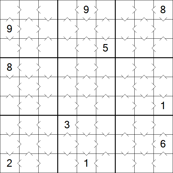 Greater Than Sudoku - Simple
