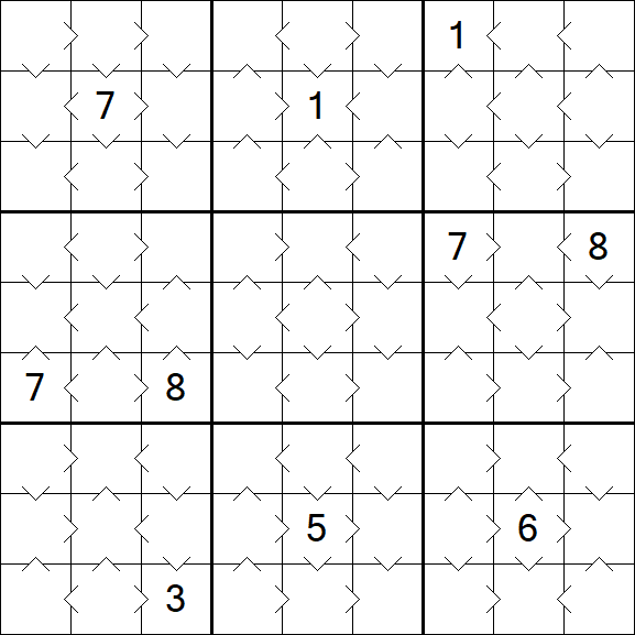 Greater Than Sudoku - Simple