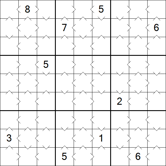 Greater Than Sudoku - Einfach
