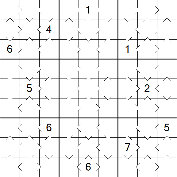 Greater Than Sudoku - Einfach