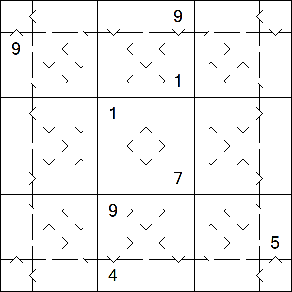 Greater Than Sudoku - Einfach