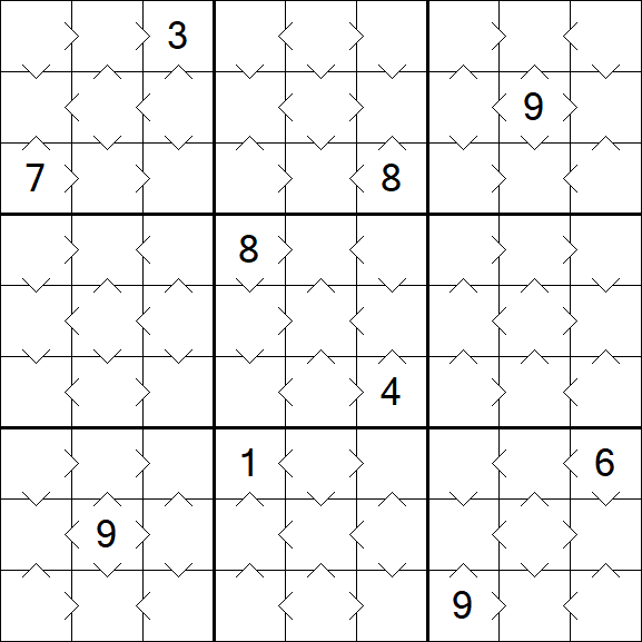 Greater Than Sudoku - Einfach