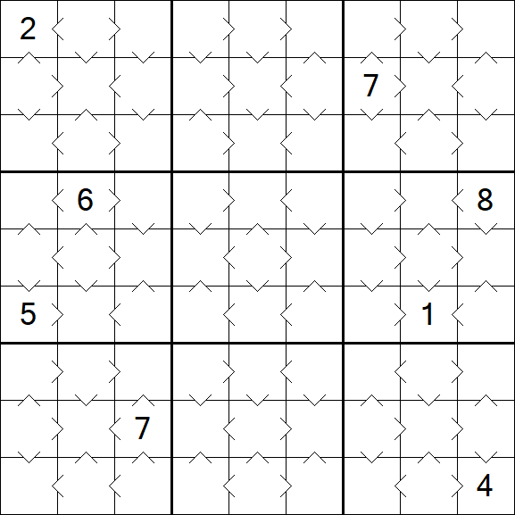 Greater Than Sudoku - Easy