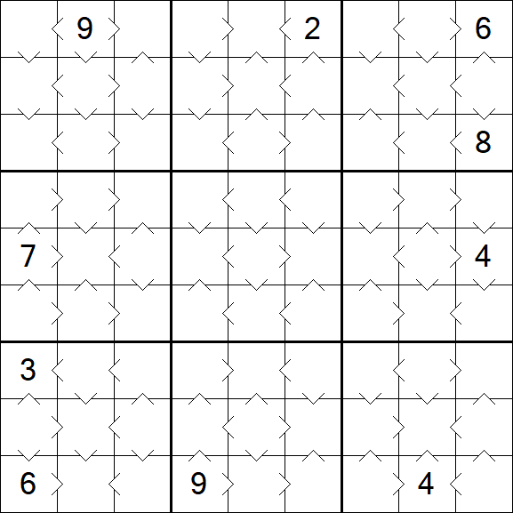 Greater Than Sudoku - Easy
