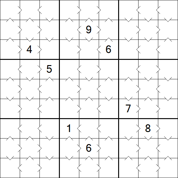 Greater Than Sudoku - Einfach