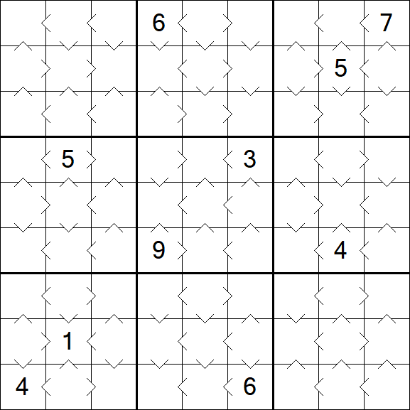 Greater Than Sudoku - Einfach