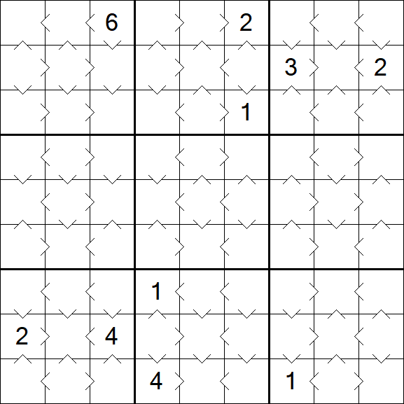 Greater Than Sudoku - Easy