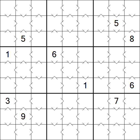 Greater Than Sudoku - Einfach