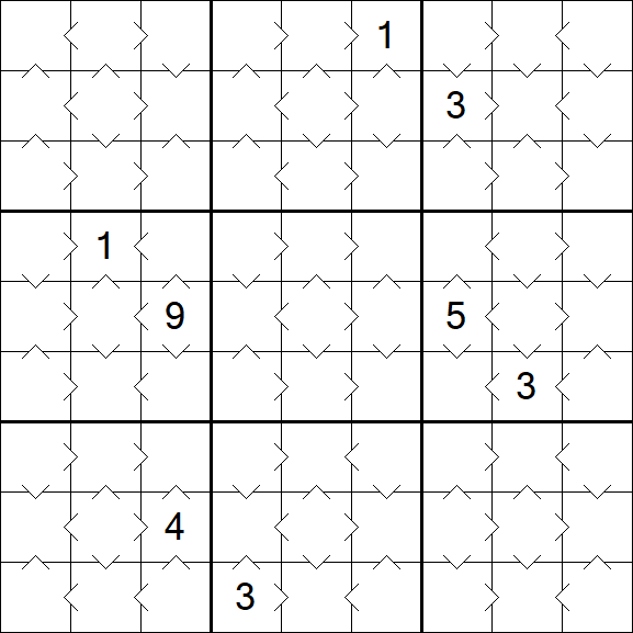 Greater Than Sudoku - Einfach