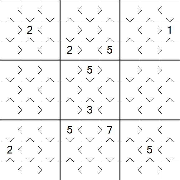 Greater Than Sudoku - Einfach