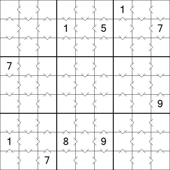 Greater Than Sudoku - Easy