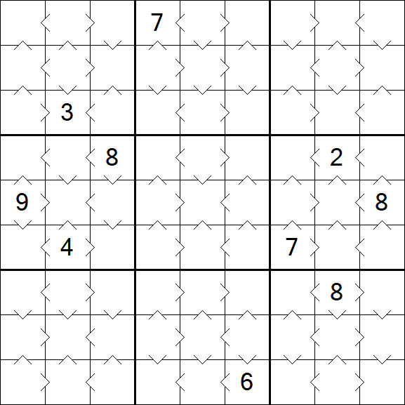 Greater Than Sudoku - Easy