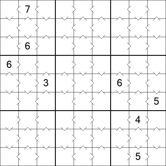 Greater Than Sudoku - Easy