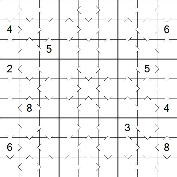 Greater Than Sudoku - Einfach