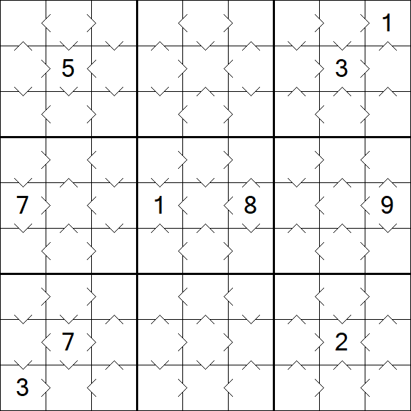 Greater Than Sudoku - Easy