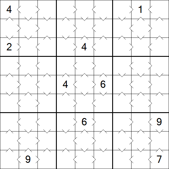 Greater Than Sudoku - Easy