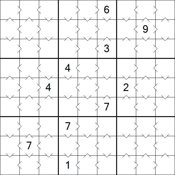 Greater Than Sudoku - Easy