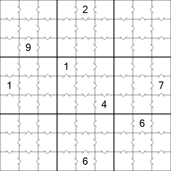 Greater Than Sudoku - Easy