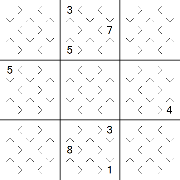 Greater Than Sudoku - Easy