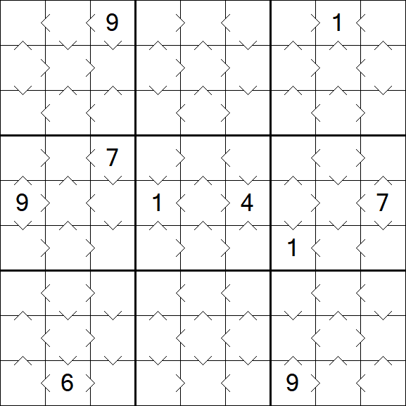 Greater Than Sudoku - Easy
