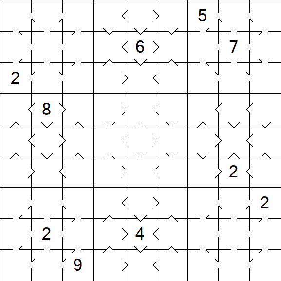 Greater Than Sudoku - Easy