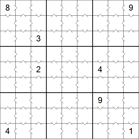 Greater Than Sudoku - Easy