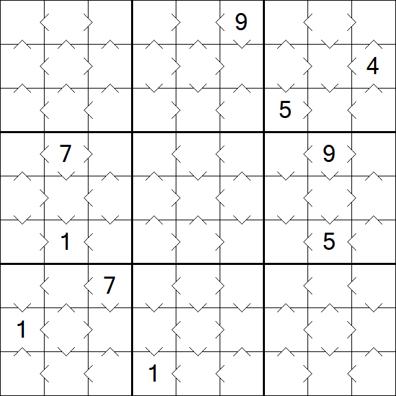 Greater Than Sudoku - Easy