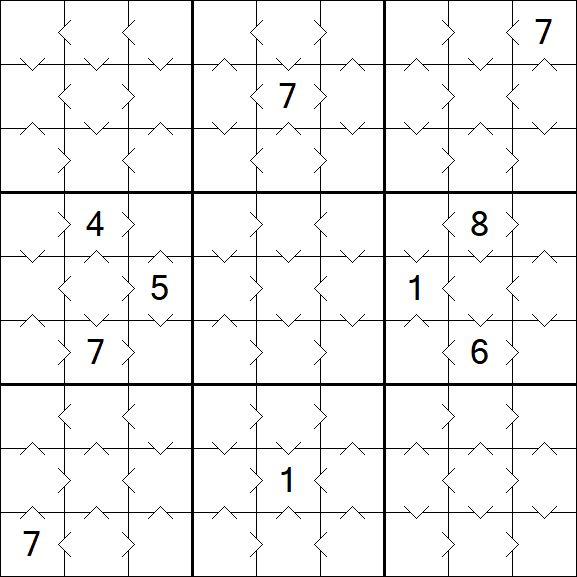 Greater Than Sudoku - Einfach