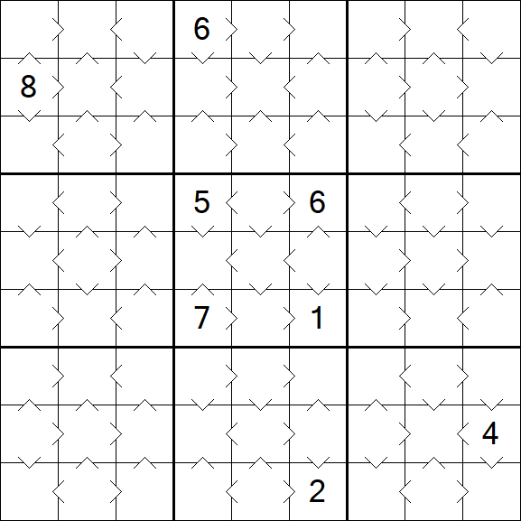 Greater Than Sudoku - Easy