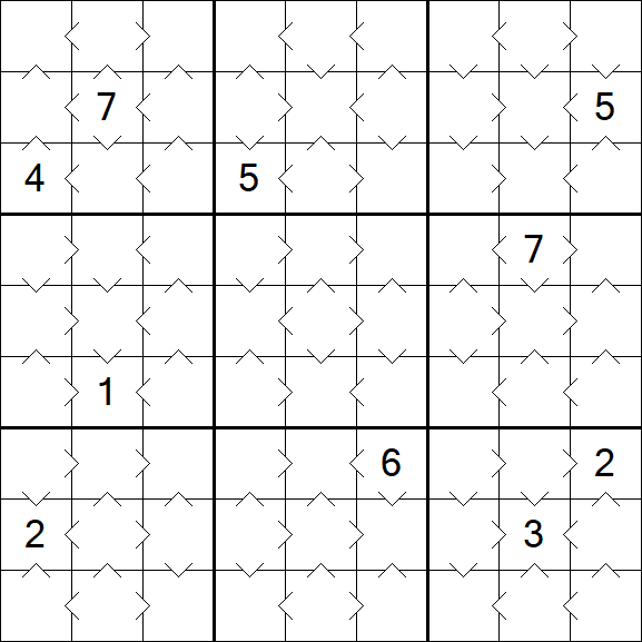 Greater Than Sudoku - Easy