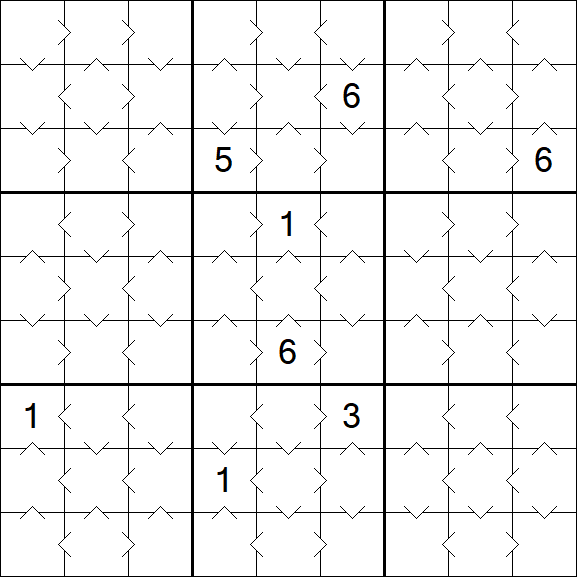 Greater Than Sudoku - Easy